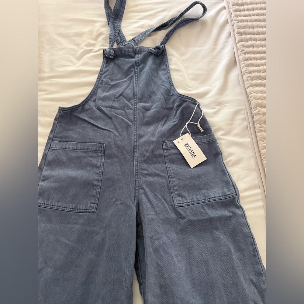 Zanana Supply Washed Blue Denim Overalls size small